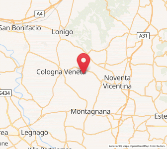 Map of Asigliano Veneto, Veneto