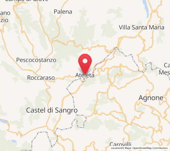 Map of Ateleta, Abruzzo