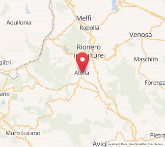 Map of Atella, Basilicate