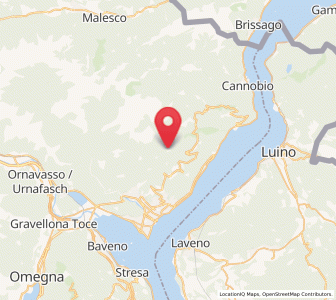 Map of Aurano, Piedmont