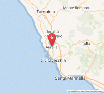 Map of Aurelia, Lazio