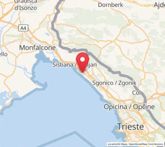 Map of Aurisina Cave, Friuli Venezia Giulia