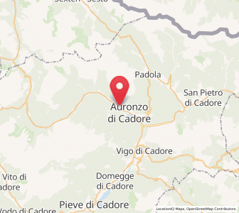 Map of Auronzo, Veneto