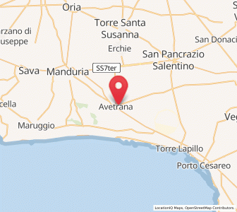 Map of Avetrana, Apulia