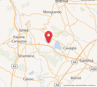 Map of Azeglio, Piedmont