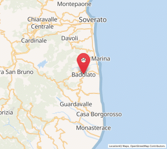 Map of Badolato, Calabria