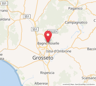 Map of Bagno Roselle, Tuscany