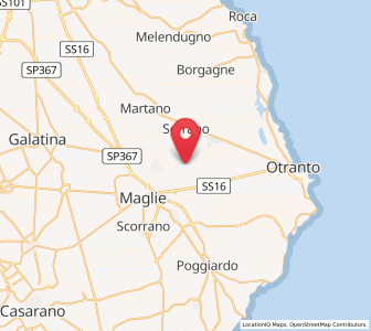 Map of Bagnolo del Salento, Apulia