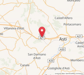 Map of Baldichieri d'Asti, Piedmont