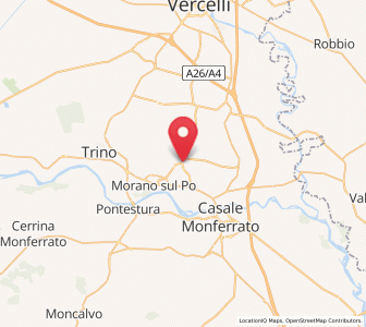 Map of Balzola, Piedmont