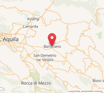 Map of Barisciano, Abruzzo