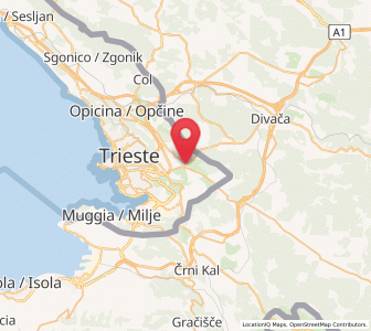 Map of Basovizza, Friuli Venezia Giulia