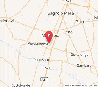 Map of Bassano Bresciano, Lombardy