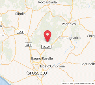 Map of Batignano, Tuscany