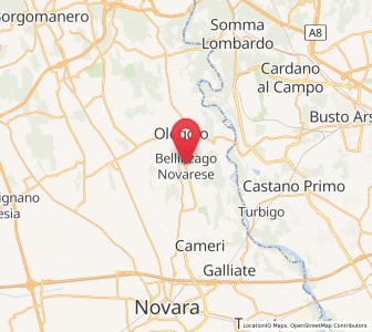Map of Bellinzago Novarese, Piedmont