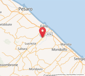 Map of Bellocchi, The Marches