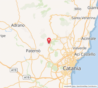 Map of Belpasso, Sicily
