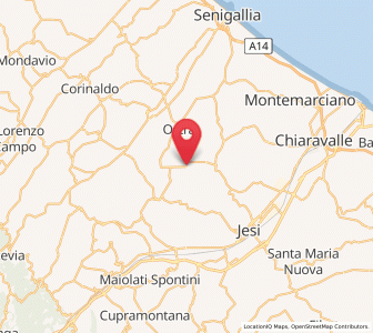 Map of Belvedere Ostrense, The Marches