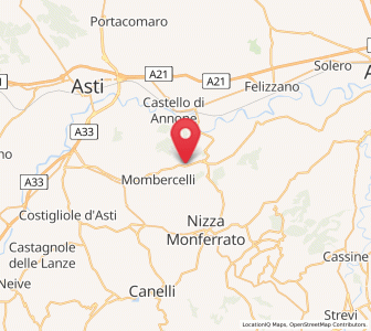 Map of Belveglio, Piedmont
