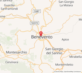 Map of Benevent, Campania