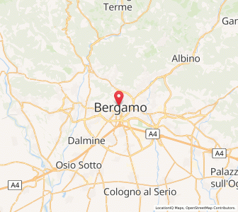 Map of Bergamo, Lombardy