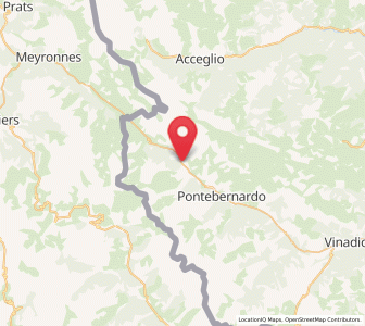 Map of Bersezio, Piedmont