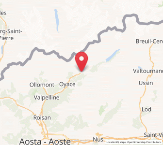 Map of Bionaz, Aosta Valley