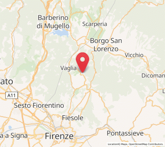 Map of Bivigliano, Tuscany