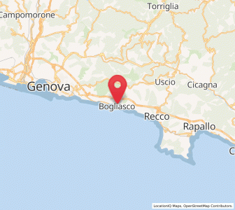 Map of Bogliasco, Liguria