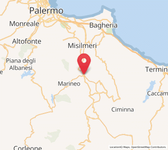 Map of Bolognetta, Sicily