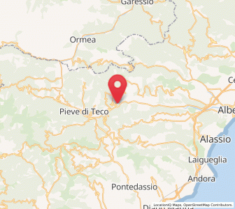 Map of Borghetto d'Arroscia, Liguria