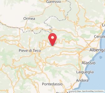 Map of Borgo di Ranzo, Liguria