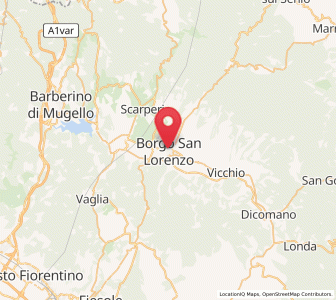 Map of Borgo San Lorenzo, Tuscany