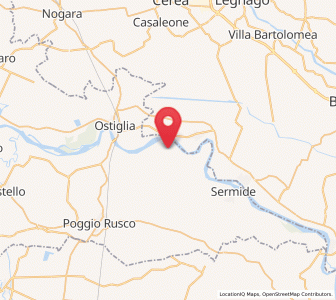 Map of Borgofranco sul Po, Lombardy