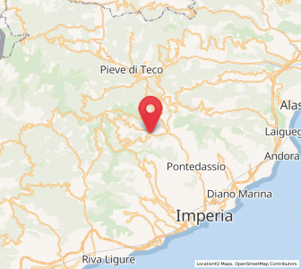 Map of Borgomaro, Liguria