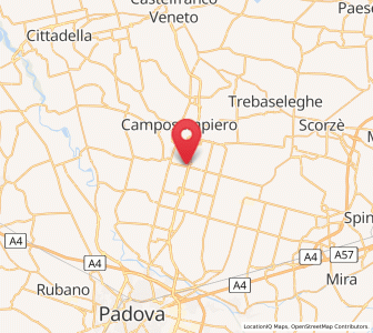 Map of Borgoricco-San Michele delle Badesse-Sant'Eufemia, Veneto