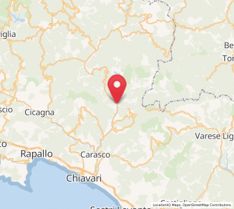 Map of Borzonasca, Liguria