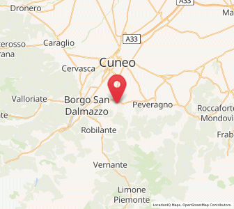 Map of Boves, Piedmont