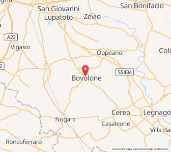 Map of Bovolone, Veneto