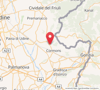 Map of Brazzano di Cormons, Friuli Venezia Giulia