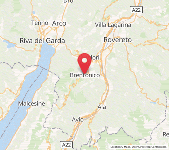 Map of Brentonico, Trentino-Alto Adige