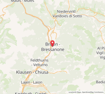 Map of Brixen, Trentino-Alto Adige