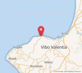Map of Briatico, Calabria