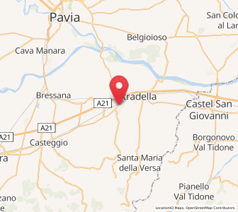 Map of Broni, Lombardy