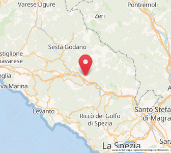 Map of Brugnato, Liguria
