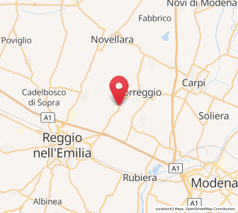 Map of Budrio, Emilia-Romagna