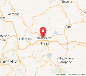 Map of Calascibetta, Sicily