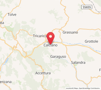Map of Calciano, Basilicate