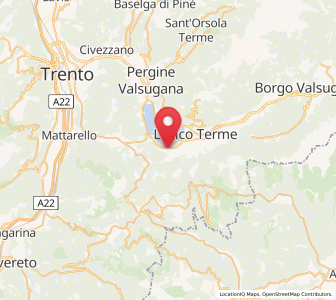 Map of Caldonazzo, Trentino-Alto Adige