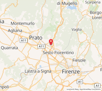Map of Calenzano, Tuscany